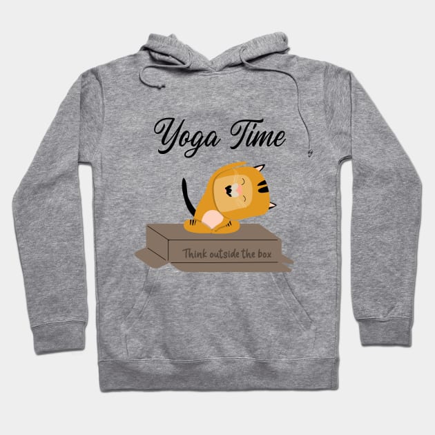 Yoga Cat / Yoga Time / Yoga Training T-shirt / Cute Cat Doing Yoga / Think Outside The Box Hoodie by Redboy